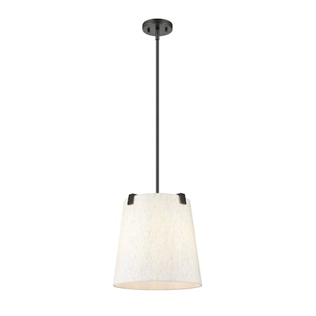 Z-Lite Weston Pendant, 3-Light, 13 In.W x 13 In.H, Matte Black/Cream 3502P13-MB